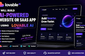 a professional ai web app or saas using lovable ai