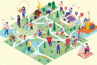 fantasy map illustration vector map rpg book illustration