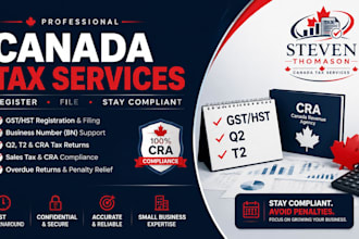register your canada business for gst hst, bn, file  q2, t2, cra tax returns