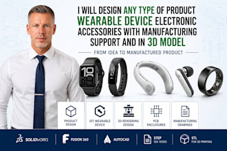 3d product design 3d cadmodel smart wearable enclosure iot electronic prototype