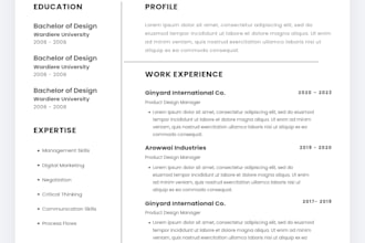 il design a professional modern CV resume template
