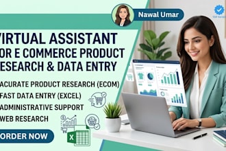 be your virtual assistant for e commerce product research and data entry