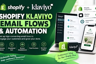 setup shopify klaviyo email flows, klaviyo email marketing and automation
