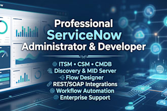 be your expert servicenow administrator and developer