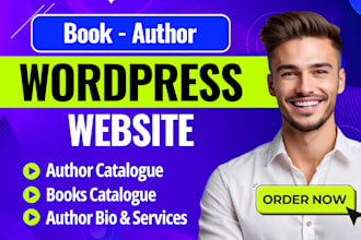 build modern book author website or ebook author website