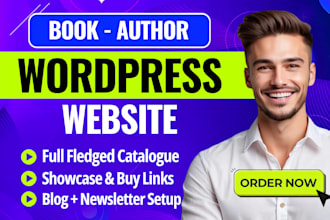 build modern book author website or ebook author website
