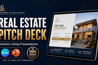design a professional real estate listing presentation in powerpoint or canva