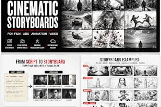 create cinematic storyboards for film and video
