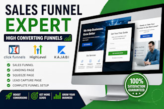 clickfunnels gohighlevel kajabi sales funnel builder ghl landing squeeze page