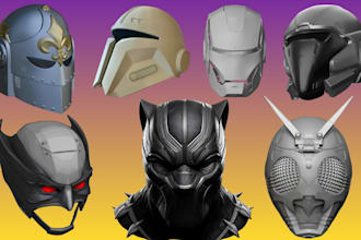 sculp 3d cosplay helmet wearable anime cosplay 3d armor 3d mask pepakura
