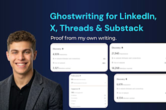 ghostwrite content for linkedin, x, substack, and threads