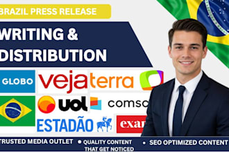 write and distribute your brazil press release to top  brazilian media sites