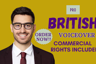record british narration in 24hrs with commercial rights