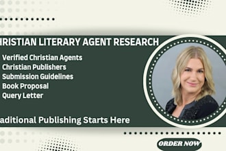 research christian literary agents and publishers for your book