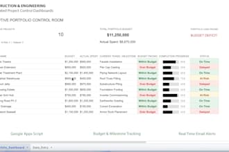 build automated google sheets dashboards for construction and engineering