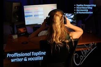 write and record a female topline for your track