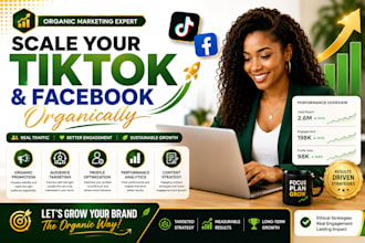 scale your tiktok, facebook monetization with organic traffic and engagement
