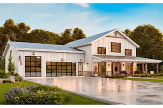 draw and design custom barndominium floor plans, cabin and village farmhouse