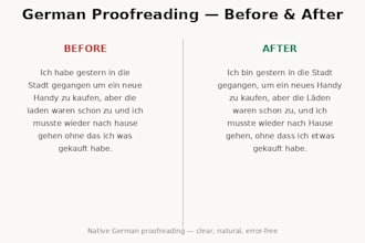 proofread and correct your german text
