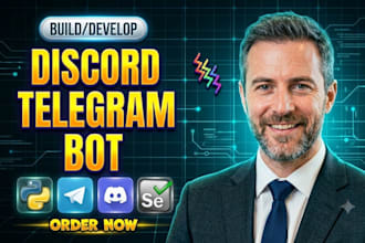 build a custom python API bot telegram bot discord bot or web scraper automation