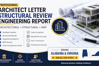 architect letter structural review and engineering report mep alabama virginia