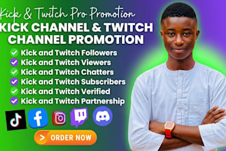 kick promotion twitch promotion twitch affiliate live viewers and kick followers