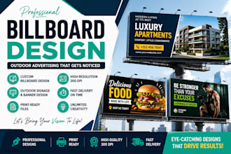 design professional billboard ads outdoor signage banner signage design