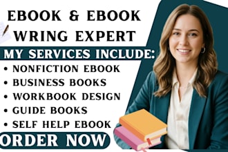 ghostwrite non fiction ebook, self help book, guide, busness book, and workbook