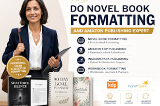 do kindle novel formatting, amazon publishing, ingramspark, workbook formatting