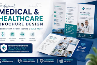 design a professional medical and healthcare brochure that builds trust