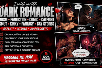 write bdsm fanfiction comic catfight smut kinky dark romance fantasy gay stories