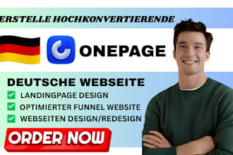 build a high converting onepage io german website landing page