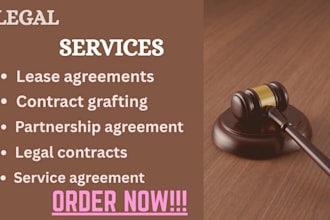 draft commercial lease rental agreement and legal contracts