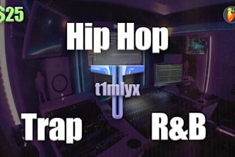 produce a custom hip hop, trap or rnb beat for you