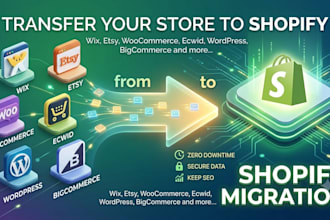 wix etsy woocommerce ecwid wordpress bigcommerce to shopify migration