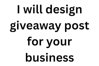 design giveaway post for your business
