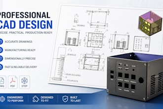 design custom pcb case, cad   product enclosure, assembly technical drawing