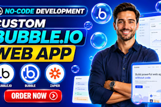 build custom bubble io web application or web app