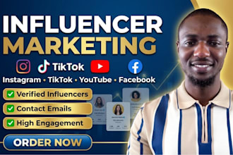 find instagram, tiktok, youtube, facebook influencers for influencer marketing