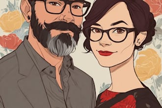 design couple portrait wedding portrait