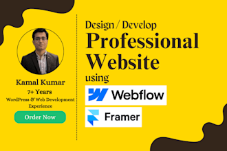 design develop redesign webflow or framer modern website or figma to website