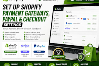 set up shopify payments stripe paypal and checkout