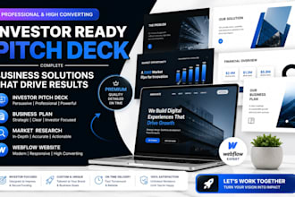do investor pitch deck business plan powerpoint market reseach webflow website