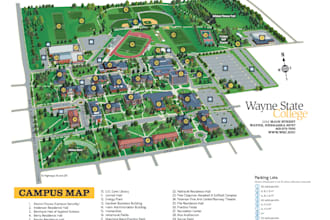 design branded campus arena maps for schools, parks, universities and events