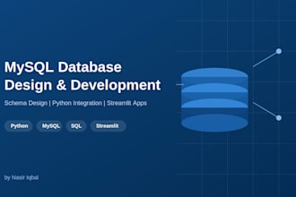 design and develop a mysql database for your application