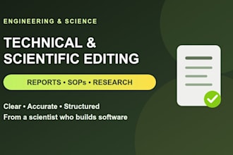 edit technical and scientific reports sops and research documents