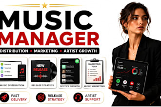 be your music manager artist manager for music distribution and music marketing