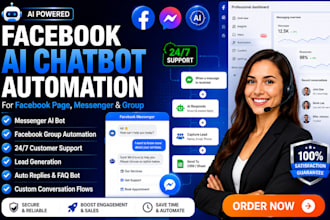 build automated ai customer support chatbot facebook page messenger voiceflow