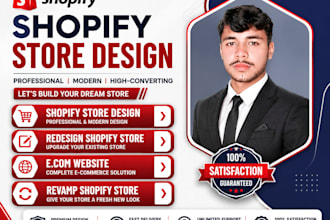 develop shopify store design or redesign shopify dropshipping ecommerce site