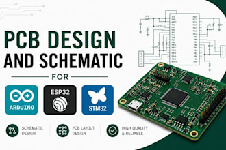 design custom pcb and schematic for arduino, esp32, and stm32